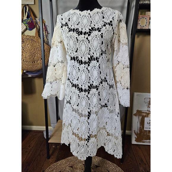 Yoana Baraschi Dresses & Skirts - Anthropologie Yoana Baraschi Crochet Lace Dress Size S